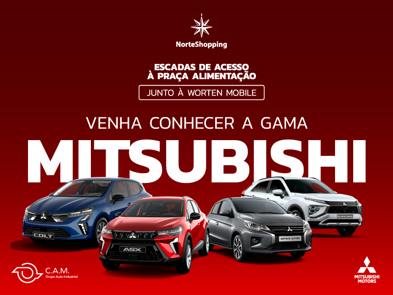 C.A.M. apresenta Gama Mitsubishi no Norte Shopping de 7 a 10 de novembro